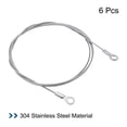 thumbnail image 3 of Unique Bargains 1.5mmx100cm Stainless Steel Lanyard Cable Eyelets Ended Wire Rope 6 Pack, 3 of 5