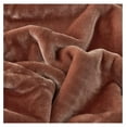thumbnail image 3 of TiaGOC Fleece Plush Blanket 3.5 LB, 1 Ply, Korean Mink Blanket Queen 79" x 91" - Super Soft and Warm, Lightweight and Cozy Fuzzy Solid Color Fleece Blanket for Bed, Brown, 3 of 6