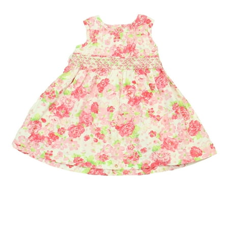 

Pre-owned BlueBeri Boulevard Girls White | Pink | Floral Dress size: 24 Months