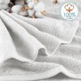 thumbnail image 3 of Clara Clark Bath Towels Set, 100% Cotton Luxury Soft Set of 12 Multipurpose Wash Cloths, White, 3 of 7