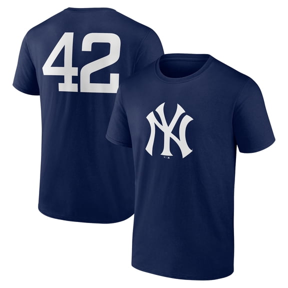 Men's Navy New York Yankees Jackie Robinson Day Name & Number T-Shirt