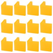 12 Pcs Yellow Plastic Angle Iron Foot L Shape Edge Leg Protector 40 x 40mm