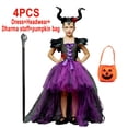 thumbnail image 4 of Vestido de bruja de Halloween para niñas, traje de murciélago para niños pequeños, payaso, vampiro, calabaza, fiesta de Carnaval, 4 of 5