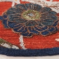 thumbnail image 3 of SAFAVIEH Blossom Dederick Floral Area Rug, Orange/Blue, 6' x 6' Round, 3 of 7
