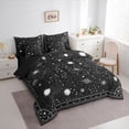 thumbnail image 3 of Feelyou Mystic Galaxy Child Twin Bedding Sets 7-Piece, Bohemian Constellation Bedding Comforter Set, Cartoon Black White Reversible Sheet Sets, Super Cozy Room Decor, 3 of 7