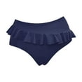 thumbnail image 6 of HOWPAY Women Bikini Bottoms Tummy Control Basic Swim Shorts with Full Coverage High Waisted Solid Color Stretchy Beach Pool Swimsuit Bottoms Navy XL, 6 of 7