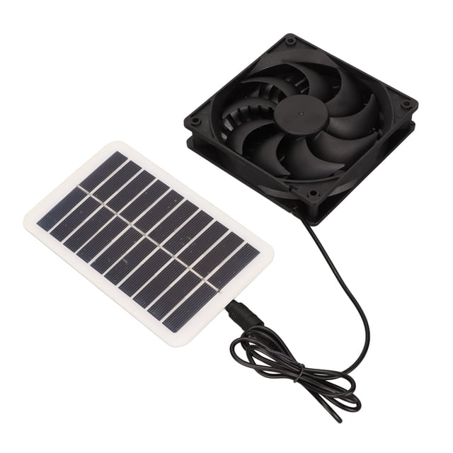 Solar Power Panel Exhaust Fan, Solar Panel Fan Energy Saving Portable Efficient For Kitchen For Greenhouse
