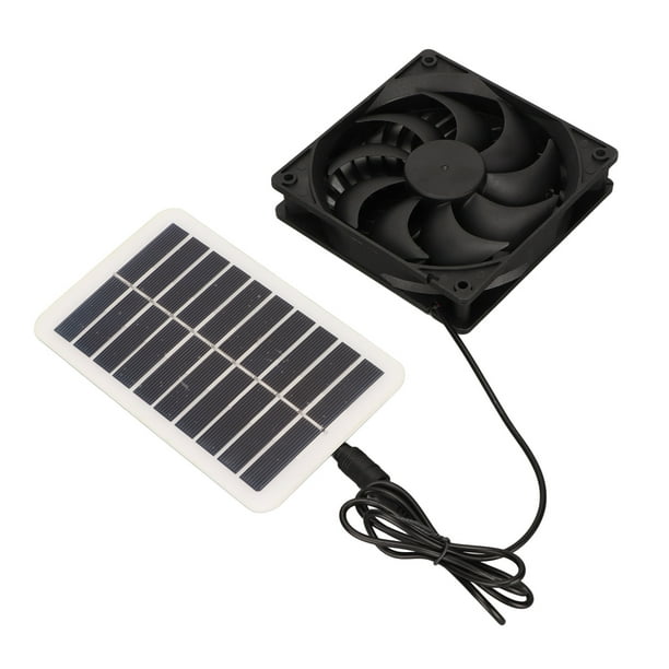 Ventilador de panel solar, extractor de panel de energía solar Extractor solar Casas para mascotas Ventilador con energía solar construido para el futuro
