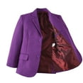 thumbnail image 4 of Boys Suits 5 Pieces Fit Pants Purple Outfit Formal Suit for Wedding Jacket Vest Pants Collared Dress Shirt and Tie, 4 of 6