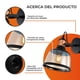 thumbnail image 3 of Lámpara Pared Arbotante Tecnolite Cristal Sobreponer No Foco negro, 3 of 5