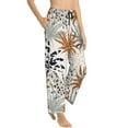thumbnail image 2 of Naloa Tropical Leaves Print Women’s Ultra-Soft Comfy Pajama Lounge Pants with Pockets & Drawstring, 2 of 8