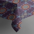 thumbnail image 3 of Boho Bohemia Flower Rectangle Tablecloth 60"x84",Waterproof Polyester Rectangle Table Cloth, Wipeable Spillproof Polyester Tablecloth for Dining, Camping, Indoor and Outdoor, 3 of 5