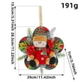 thumbnail image 3 of Noothes Christmas Wreath with Santa Snowman Figures Pre-Assembled Holiday Door Wall Hanging and Xmas Tree Ornament, 3 of 6