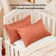 thumbnail image 4 of Warmstar 100% Cotton Toddler Pillowcase Set of 2, 600 Thread Count for Kids (13"x 18"), Soft, Breathable & Durable Cotton Cover with Envelope Closure,Orange, 4 of 5