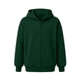 thumbnail image 5 of Chiccall Mens Zip-up Hoodies Long Sleeve Loose Fit Sweatshirts Casual Athletic Solid Jacket for Men, 5 of 6