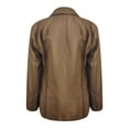 thumbnail image 4 of Lilgiuy Women's Brown Casual Long Sleeve Office Blazers Solid Color Open Front Jacket Work Suit 2022 Fall Winter, 4 of 5