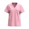 thumbnail image 3 of WMTBSRSW Scrubs for Women Stretchy V Neck Scrub Shirts with Pockets Short Sleeve Medical Scrub Tops 2025 Trendy Uniforms for Professionals Nurses Doctors, 3 of 3