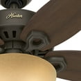 thumbnail image 3 of Hunter 42 inch Indoor Ceiling Fan with LED Light - Bronze Ceiling Fan with Pull Chain, For Bedroom or Living Room, Standard Mount, No Remote, 5 Blades, Includes Bulbs - Builder 52218, New Bronze, 3 of 14