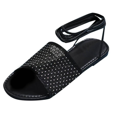 

MIASHUI Womens Sandals Shoes Cool Slippers Soft Soled Non Slip Wear Resisting Flat Beach Flops Sandals Women Slippers Casual Summer Shoes Black 8.5