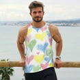 thumbnail image 6 of Logiee Hand Drawn Colored Hearts Print Men's Workout Tank Top,Quick Dry Workout Tank Top,Gym Muscle Tee,Fitness Bodybuilding Sleeveless T Shirt-Large, 6 of 7