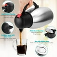 thumbnail image 4 of DERCLIVE Thermal Coffee Carafe 68oz Double Wall Vacuum Coffee Thermos Stainless Steel Insulated Airpot Thermal Pot Flask Water Beverage Dispenser 12 Hour Heat Retention/24 Hour Cold Retention, 4 of 11