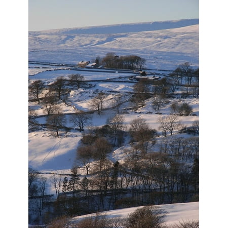 Canvas Print Scene Snow Trees Winter Scenic Hills Landscape Stretched Canvas 10 x
