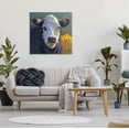 thumbnail image 2 of Fuzzy Cow Farm Animal Portrait Animals & Insects Painting Gallery Wrapped Canvas Print Wall Art, 2 of 7