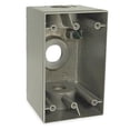 thumbnail image 1 of Bell Outdoor 5385-0 0.5 in. 1-Gang Gray Weatherproof Deep Box with Three Threaded Outlets - Gray, 1 of 2