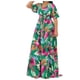 thumbnail image 1 of Vestidos estampados de playa de manga corta con cuello en V casuales de moda de verano para mujer Fridja bnh4350, 1 of 9