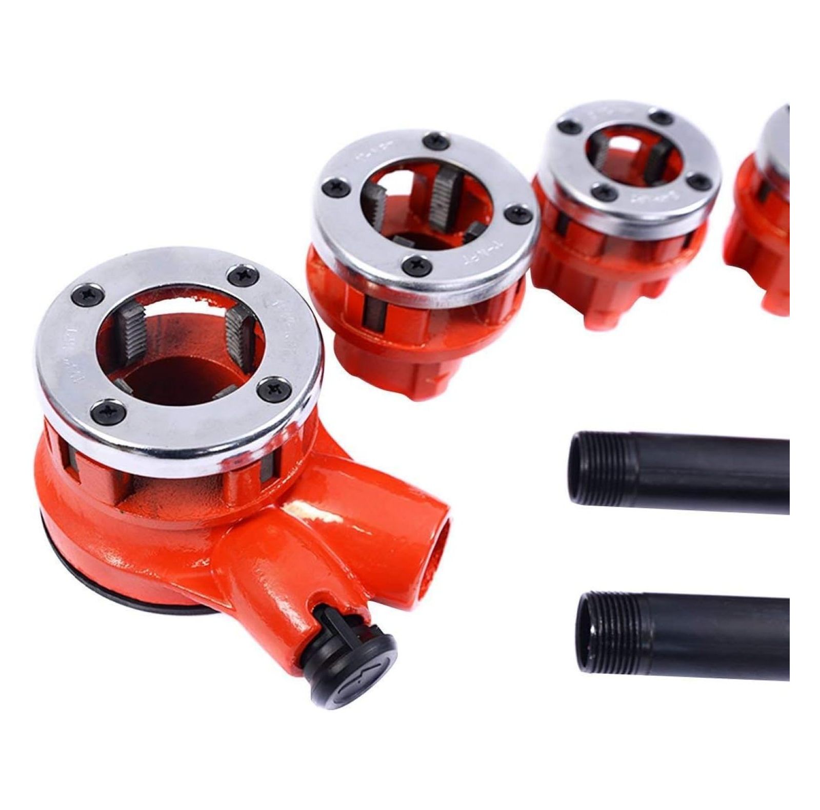 YuraZH Ratchet Pipe Threader Kit Set Portable W/6 Dies and Case Gas Manual Ratcheting Pipe Threading Tool Set
