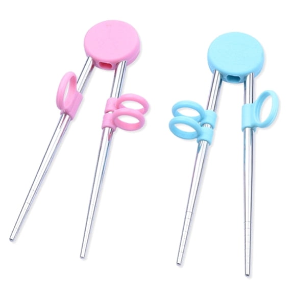 Kids Children Training Chopsticks Learning Sticks Helper Reusable Tableware for Child Beginners 2pcs