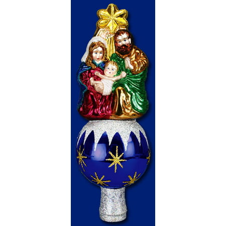 Nativity Holy Family Old World Christmas Glass Tree Topper