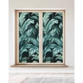 thumbnail image 2 of Window Privacy Film Summer Plant Stained Glass Window Film Decorative Sun Block Window Cover Green Tropical Palm Leaves Nature Retro Window Clings Static Adhesive Sticker for Bathroom 23.6"x59", 2 of 7