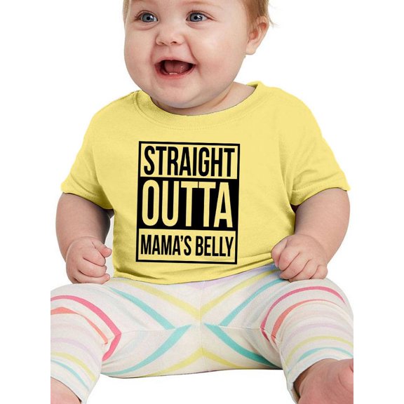 Straight Outta Mama's Belly T-Shirt Infant -Smartprints Designs,  24 Months