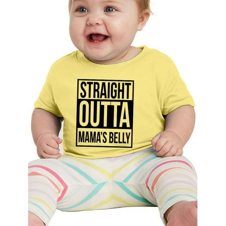

Straight Outta Mama s Belly T-Shirt Infant -Smartprints Designs 6 Months