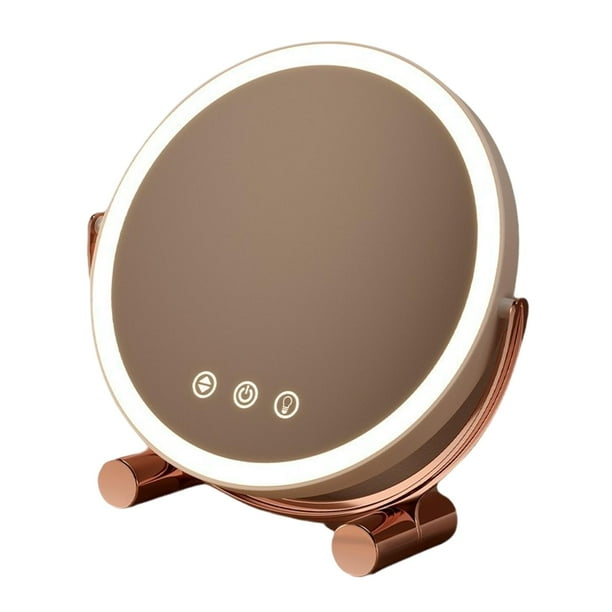 Espejo de maquillaje con luces espejo de tocador moderno 9.2 pulgadas fácil de transporte cargando espejo cosmético LED práctico para sala de estar