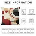thumbnail image 5 of COMIO Modern Geometric Pillow Covers Red Brown Black Stripes Cushion Cases Retro Circle Swirls Throw Pillow Covers Abstract Texture Color Decorative Accent Pillow Cases for Outdoors Car, 5 of 5