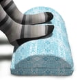 thumbnail image 3 of Aztec Foot Rest, Monochrome Style Bohemian Design of Squares Streaks Triangles, Non-Slip Backing Adjustable Ergonomic Memory Foam Leg Support for Office, Sea Blue Pale Sky Blue, by Ambesonne, 3 of 5