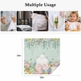 thumbnail image 5 of Cute Easter Bunny Cloth Napkins, Eucalyptus Leaves Colorful Eggs Teal Wooden Washable and Reusable Dinner Napkins Set of 6, Table Napkin for Kitchen Party Birthday Wedding Hotel Housewarming 20"x20", 5 of 9