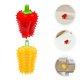 thumbnail image 2 of ColoMX 2 pelotas interactivas para perros con forma de chile, ideal para la dentición y la limpieza dental, dispensador de comida lenta., 2 of 7