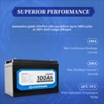 thumbnail image 3 of 12V 100Ah LiFePO4 Battery Deep Cycle Lithium Battery Built-in BMS Lithium Iron Phosphate Battery Rechargeable for RV Camping Emergency Backup Power Off Grid Applications, 3 of 7