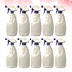 thumbnail image 2 of FELTECHELECTR 10 botellas de plástico de 500 ml con pulverizador de niebla fina para riego de jardín, para limpieza del hogar y peluquería (blancas), 2 of 6