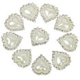 thumbnail image 1 of 10 Piezas de Botones de de Imitación de Cristal Adornos de Espalda Plana Decoración de Vestidos Artesanías perfecl Botones de perlas de diamantes de imitación, 1 of 8