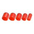 thumbnail image 3 of Uxcell 100Pcs Round Rubber End Caps 1/4" 3/8" 1/2" 5/8" 3/4" Red Vinyl Cover Screw Thread Protectors Assortment Kit, 3 of 6