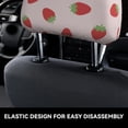 thumbnail image 4 of Kdxio Strawberry Pattern Print 2 Piece Car Head Rest Covers Set Auto Front/Rear Seats Headrest Cover Universal Fit Most Cars,Sedan, SUV, 4 of 9