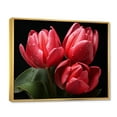 thumbnail image 2 of Designart "Tender Pink Tulips" Floral Floater Framed Canvas Wall Art, 2 of 7