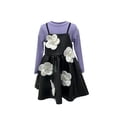 thumbnail image 4 of Ensemble 2 Pcs pour Enfant Garçon Fille Enfants Garçon Fille Col Rond Assorti Hauts T-Shirt Robe pour Enfant Bretelles Spaghetti Manches Longues Fleur Chaud 2 Pcs Mini Petite Robe Automne Hiver 2 Pcs Ensembles 2025 4 Ans, 4 of 5