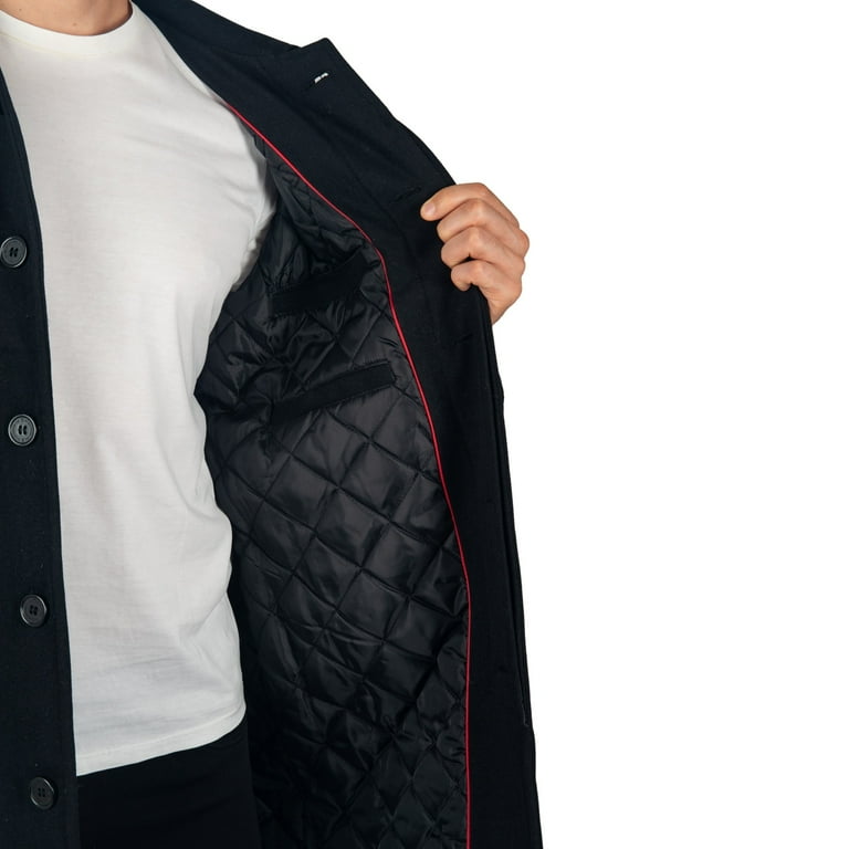 Alpine Swiss Mens Zach Long Winter Overcoat, Knee Length Wool