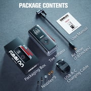 GOOLOO A6 LITE Tire Inflator Portable Air Compressor,160PSI & 7500mAh Cordless Air Pump with Auto Shut-Off & Digital Gauge,3X Faster Inflation & LED Light for Car Tires,Motorcycles,Bikes,SUV