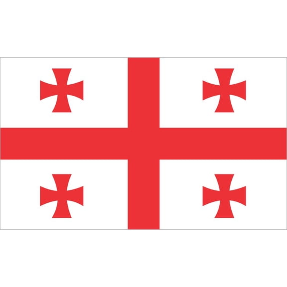 5in x 3in Country of Georgia Flag Sticker